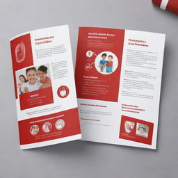 An awareness brochure for students about blood exposure accidents, filled with informative content and vivid illustrations portraying safe procedures.