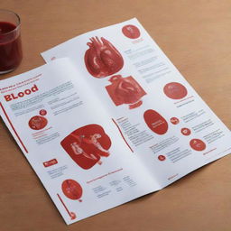 An awareness brochure for students about blood exposure accidents, filled with informative content and vivid illustrations portraying safe procedures.