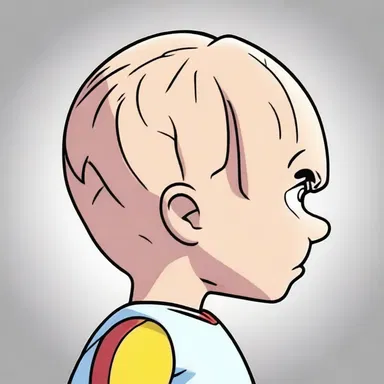 In the cartoon show, the character's occipital gyrus is prominently depicted as a distinct ridge on the back of their head.