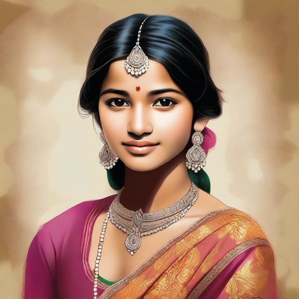 A tastefully done portrait of a Desi Indian teenage girl