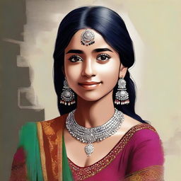 A tastefully done portrait of a Desi Indian teenage girl