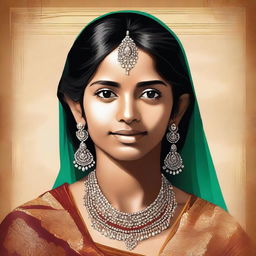 A tastefully done portrait of a Desi Indian teenage girl