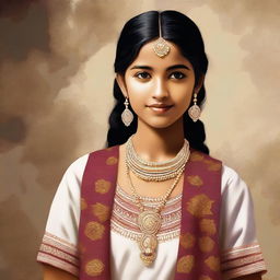 A tastefully done portrait of a Desi Indian teenage girl