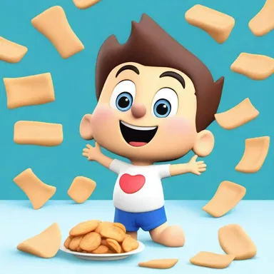 In the animated series, the lovable cartoon character loves to munch on crispy cassava chips as a popular snack.