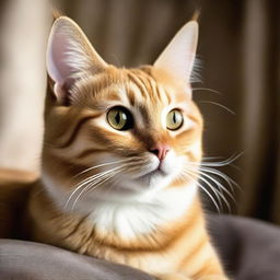 A stunning high-quality photograph capturing a cat in its natural demeanor