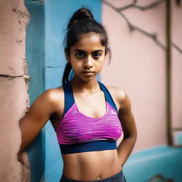 A tastefully done, high-quality photograph of a Desi Indian teenage girl