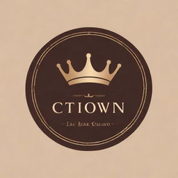 Create a stylish logo for a bakery called 'Crescent Crown', combining a crescent moon and a royal crown in a balanced, appealing design, with warm, inviting colors reflective of freshly baked goods.