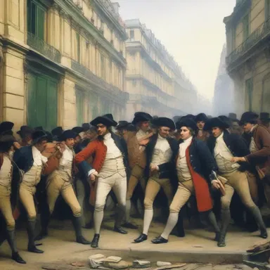 During the period of the French Revolution, the streets of Paris were filled with degenerate behavior and chaos.
