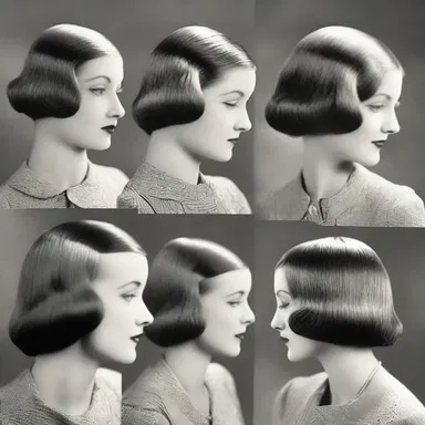 The pageboy hairstyle became popular during the Art Deco era, complementing the sleek lines and geometric shapes of the buildings and furniture.