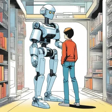 In the futuristic science fiction novel, the protagonist discovers a robotic pageboy designed to carry out errands in an advanced technological society.