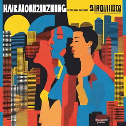 This is an image of a Pop Art styled book cover for a novel titled 'Harmonizing: The Highs And Lows'