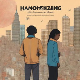 This image presents a book cover for a novel named 'Harmonizing: The Highs And Lows'