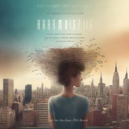 This is a high-quality digital art image of a book cover for a novel titled 'Harmonizing: The Highs And Lows'
