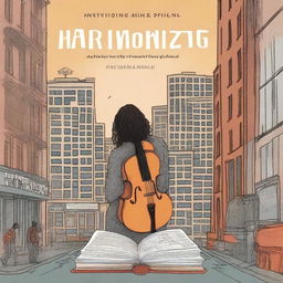 This is a high-quality digital art image of a book cover for a novel titled 'Harmonizing: The Highs And Lows'