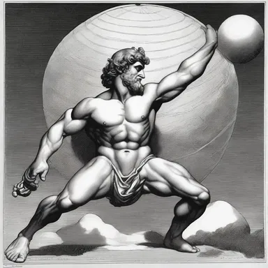 According to Greek mythology, Atlas was condemned to prostrate under the weight of the heavens for eternity.