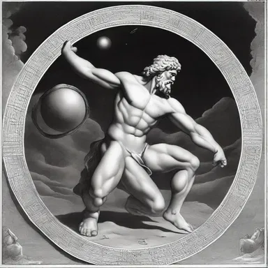 According to Greek mythology, Atlas was condemned to prostrate under the weight of the heavens for eternity.
