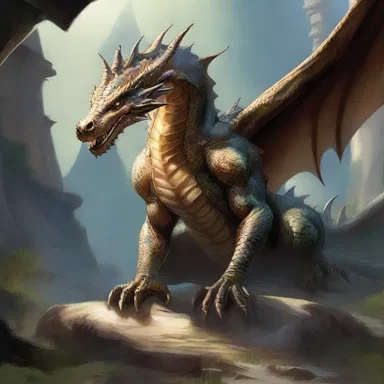 In the mystical land of Eldoria, the protagonist found himself prostrate before the ancient dragon, the ultimate test of his courage.