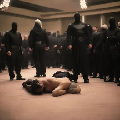 In the climactic scene, the hero prostrated the villain, leaving the viewers on the edge of their seats.