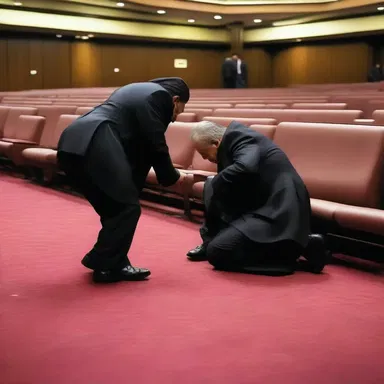 In the climactic scene, the hero prostrated the villain, leaving the viewers on the edge of their seats.