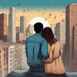 This image is a high-quality digital art representation of a novel titled 'Harmonizing: The Highs And Lows'