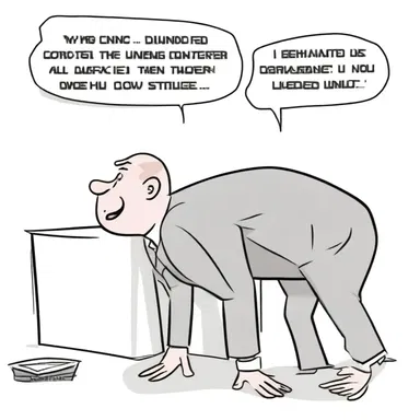 Why did the comedian prostrate himself before the audience? Because he wanted to bow down to their laughter.