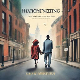 This is a high-quality digital art image of a book cover for the novel 'Harmonizing: The Highs And Lows'