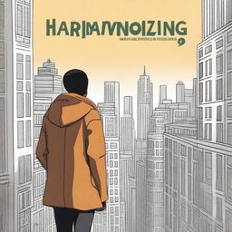 This is a high-quality digital art image of a cool book cover for the novel 'Harmonizing: The Highs And Lows'