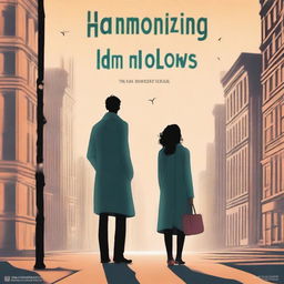 This is a high-quality digital art image of a cool book cover for the novel 'Harmonizing: The Highs And Lows'