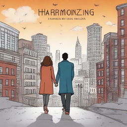 This is a high-quality digital art image, a potential book cover for the novel 'Harmonizing: The Highs And Lows'