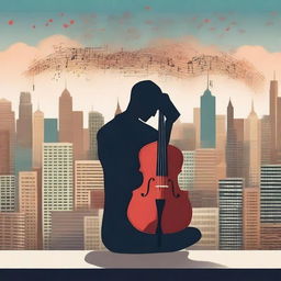This high-quality digital art image is a symbolic representation of the novel 'Harmonizing: The Highs And Lows'