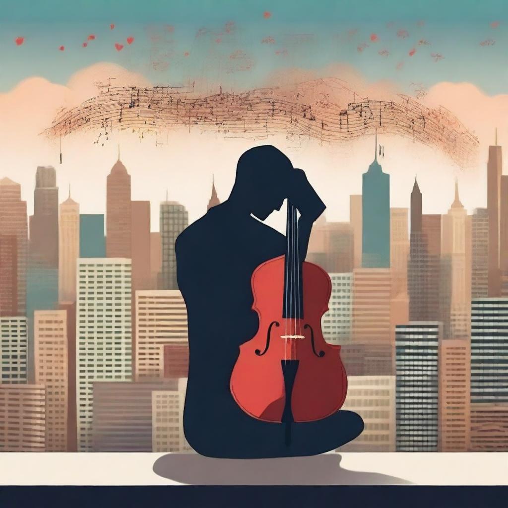 This high-quality digital art image is a symbolic representation of the novel 'Harmonizing: The Highs And Lows'