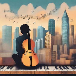 This high-quality digital art image is a symbolic representation of the novel 'Harmonizing: The Highs And Lows'