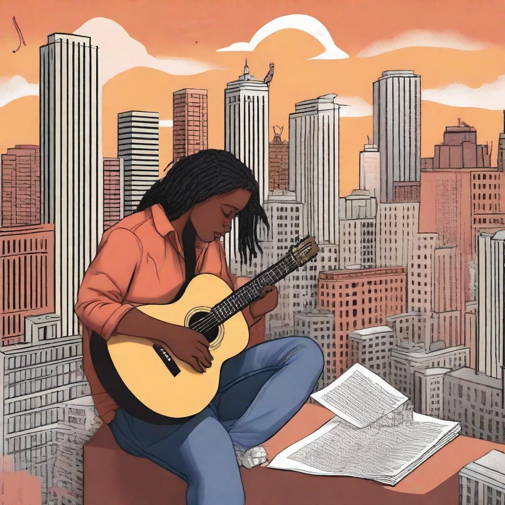 This high-quality digital art image is a series of illustrations for the book project 'Harmonizing: The Highs And Lows'