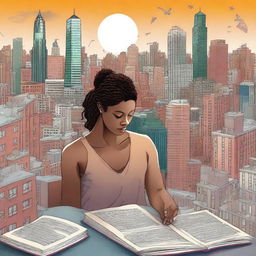 This high-quality digital art image is a series of illustrations for the book project 'Harmonizing: The Highs And Lows'