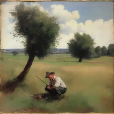 The artist used the finder to find the focal point of the painting.