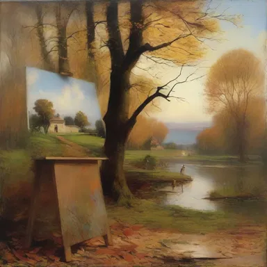 The artist used the finder to find the focal point of the painting.
