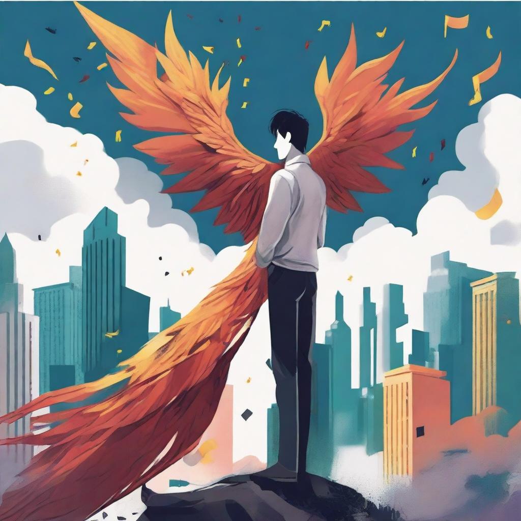 This series of high-quality digital art illustrations for 'Harmonizing: The Highs And Lows' vividly captures the protagonist's journey