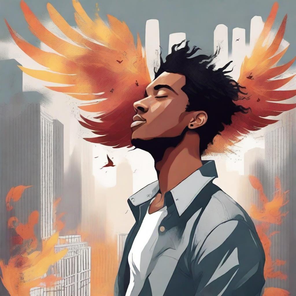 This is a high-quality digital art illustration for the book 'Harmonizing: The Highs And Lows'