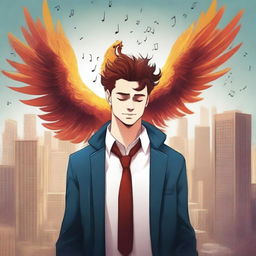 This is a high-quality digital art illustration for the book 'Harmonizing: The Highs And Lows'