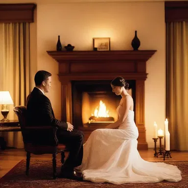The couple enjoyed a cozy evening in front of the flammable fireplace, appreciating its warm and romantic ambiance.