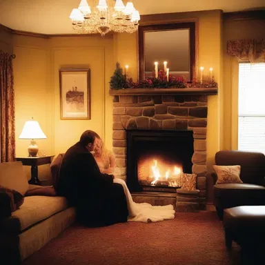 The couple enjoyed a cozy evening in front of the flammable fireplace, appreciating its warm and romantic ambiance.
