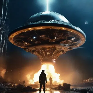In the science fiction movie, the alien spaceship is equipped with a highly flammable fuel source which becomes a major plot point during an intense space battle.