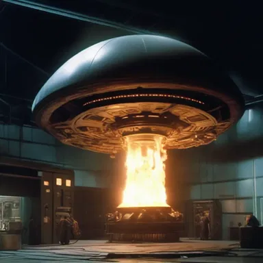 In the science fiction movie, the alien spaceship is equipped with a highly flammable fuel source which becomes a major plot point during an intense space battle.