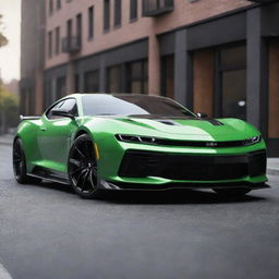 Render the most stunning and sleek muscle car from the year 2023 with attention to exquisite detailing and an impressive finish