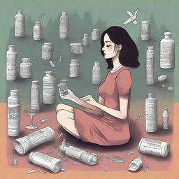 This is a high-quality digital art illustration for the book 'The Valley of the Dolls'