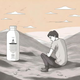 This high-quality digital art illustration for Chapter 2 of 'Harmonizing: The Highs And Lows' depicts the male protagonist's descent into despair and addiction in 'The Valley of the Dolls'