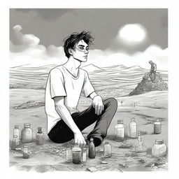 A high-quality digital art illustration for Chapter 2 of 'Harmonizing: The Highs And Lows' is presented