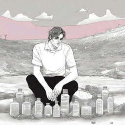 This is a high-quality digital art illustration for Chapter 2 of 'Harmonizing: The Highs And Lows'