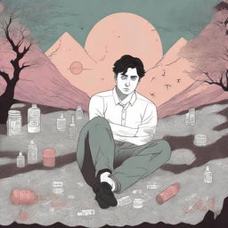 This high-quality digital art illustration is for Chapter 2 of 'Harmonizing: The Highs And Lows'