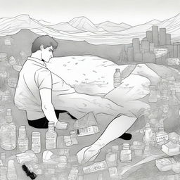 This is a high-quality digital art illustration for Chapter 2 of 'Harmonizing: The Highs And Lows'